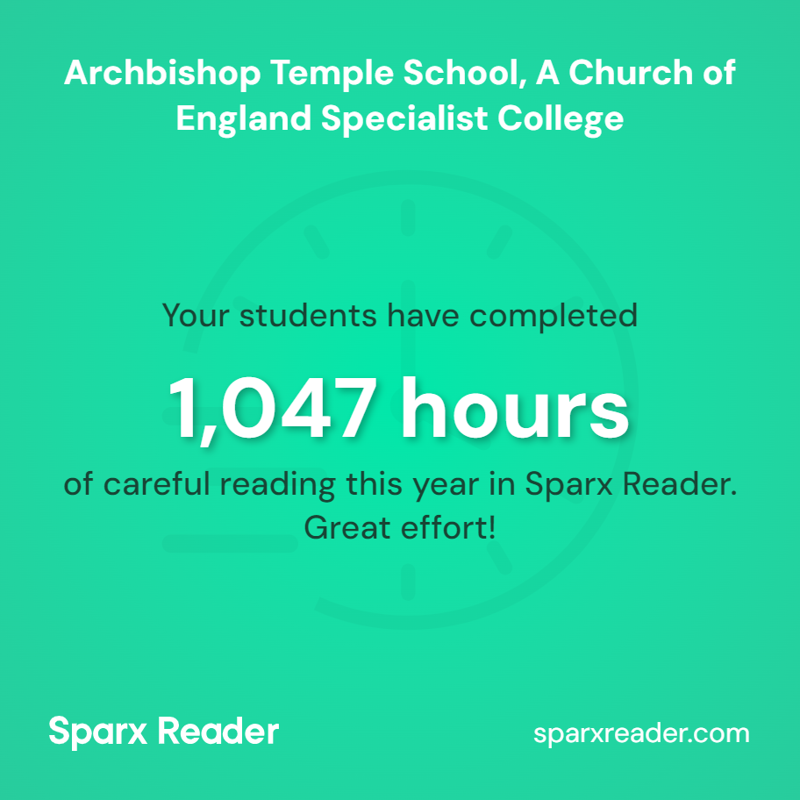 Image of Pupils in years 7 and 8 complete over 1,000 hours reading!