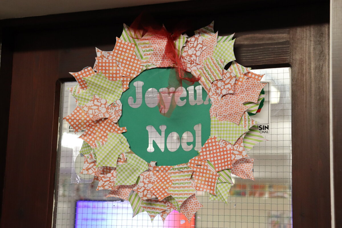 Image of Pupils have fun celebrating Advent by decorating their form room doors