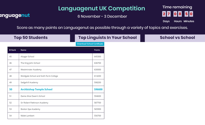Image of Take part in the UK Languagenut Competition!
