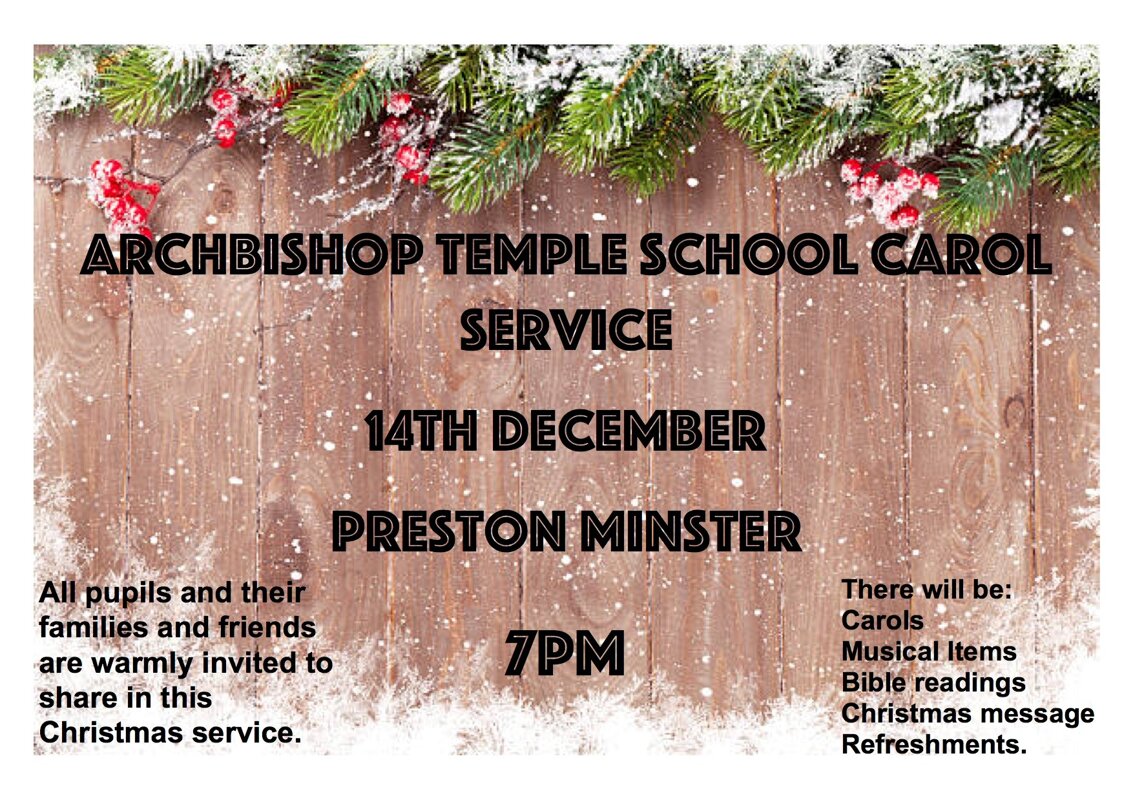 Image of Carol Service at Preston Minster 7pm Free
