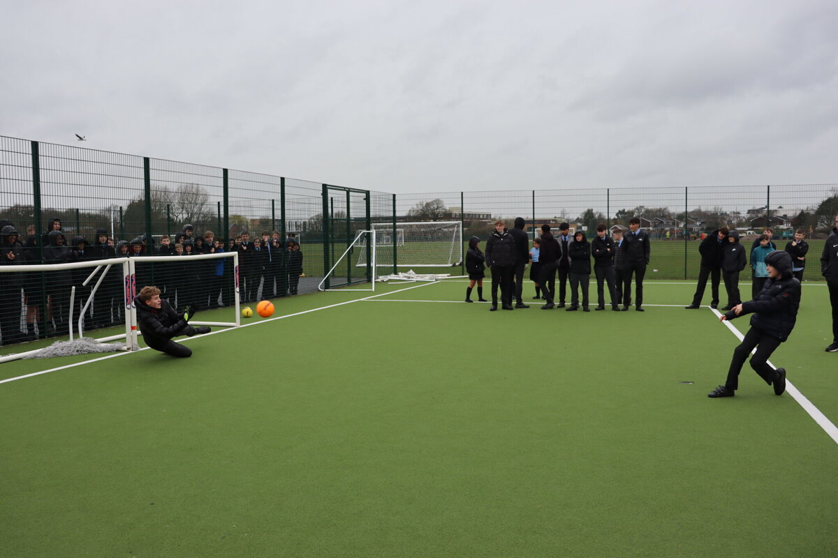 Image of Penalty shoot out, organised by 11S, proves popular and raises lots of money for charity