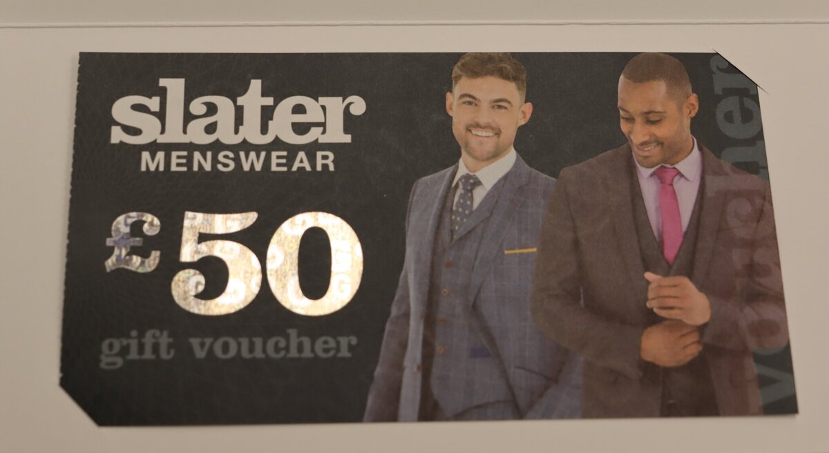 Image of Thank you to Slater Menswear for donating prizes to our year 11 prom raffle