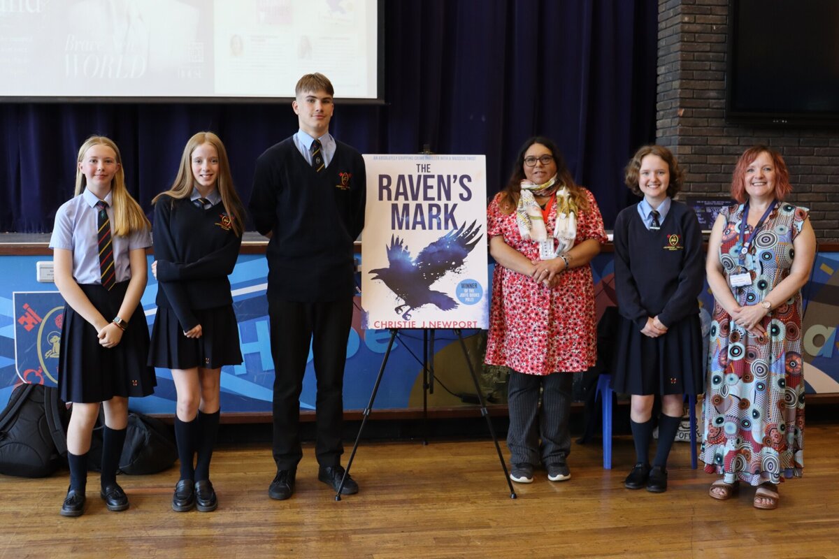 Image of Award winning crime writer Christie J. Newport visits school to talk to pupils in years 9 and 10