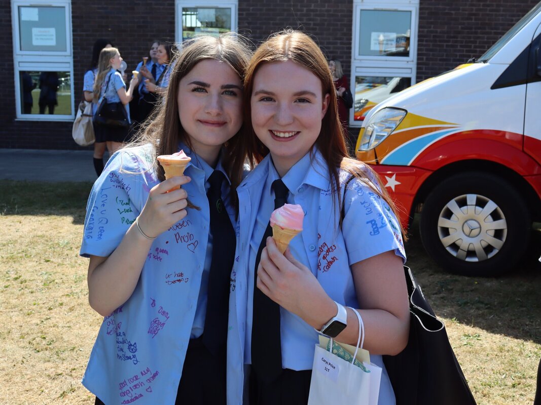 Image of Year 11 pupils enjoy a special celebration to mark their final day