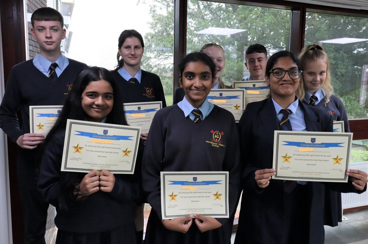 Image of Congratulations to all year 10 pupils who were awarded with Gold Light Points Awards today!