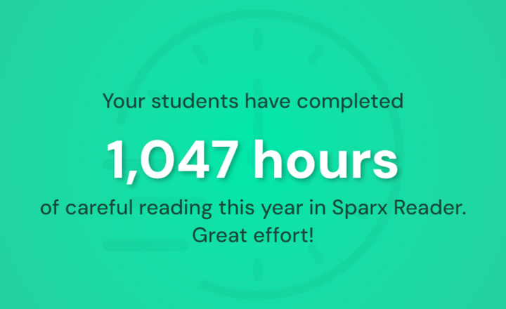 Image of Pupils in years 7 and 8 complete over 1,000 hours reading!
