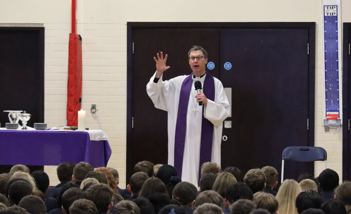 Image of Whole school Easter communion conducted by Bishop Philip North 