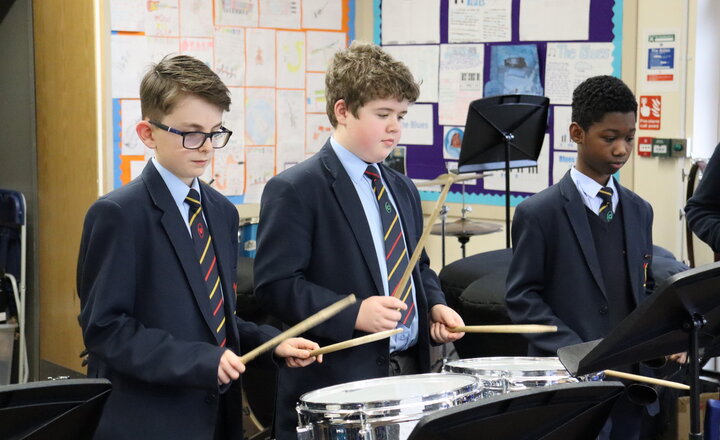 Image of Former pupil inspires our young percussionists