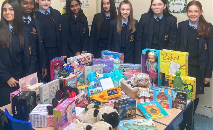 Image of Pupils and staff visit Cash4Kids' Mission Christmas Appeal HQ and drop off your kind donations